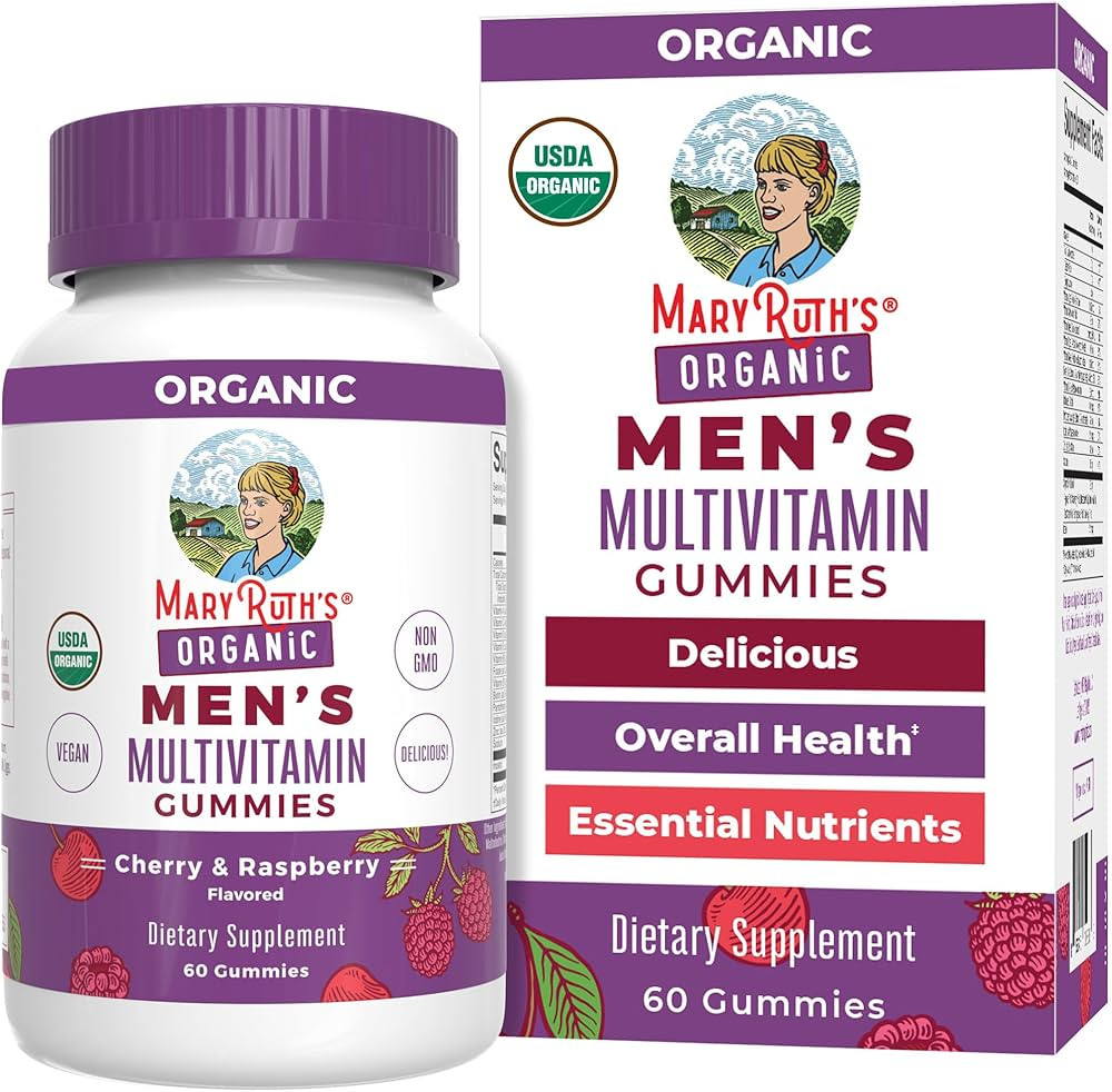 MaryRuth Organics Mens Vitamin Gummy | USDA | Vegan | Daily Multivitamins for Immune Support | No... | Amazon (US)