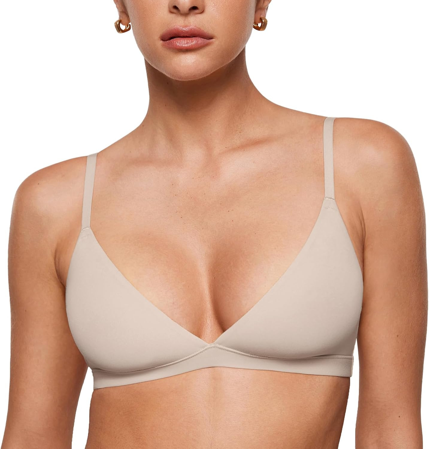 INLYRIC Women's Unlined Triangle Bralette | Amazon (US)