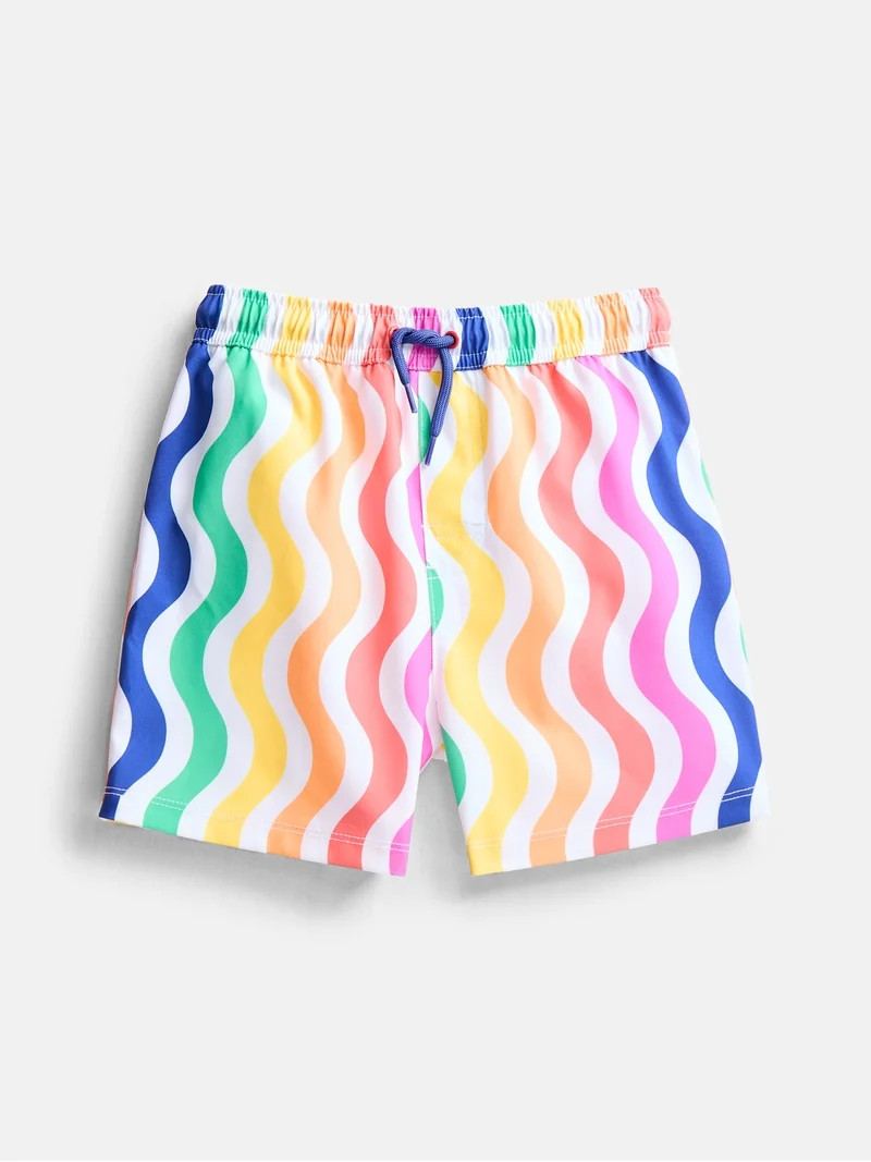 Wonder Nation Baby and Toddler Boys Printed Swim Trunks, Sizes 12M-5T | Walmart (US)