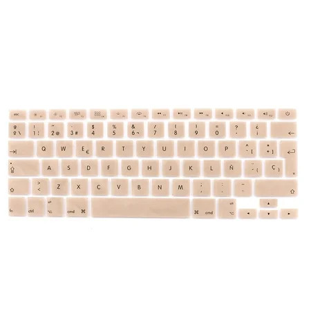 Unique Bargains Spanish Keyboard Skin Cover Gold Tone for Apple Macbook Air 13""15""17"" EU | Walmart (US)