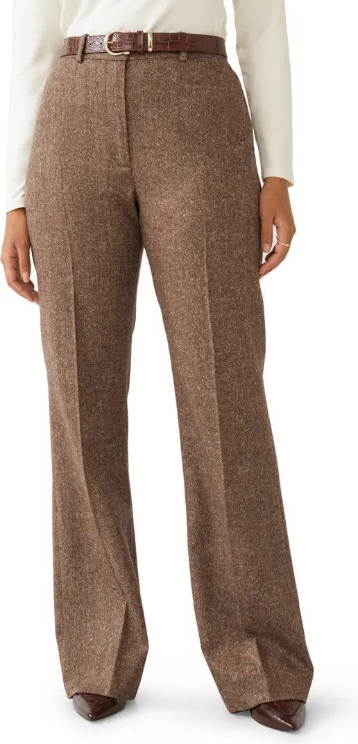 & Other Stories Straight Leg Tailored Trousers | Brown Pants | Work Pants | Work Wear Style | Nordstrom
