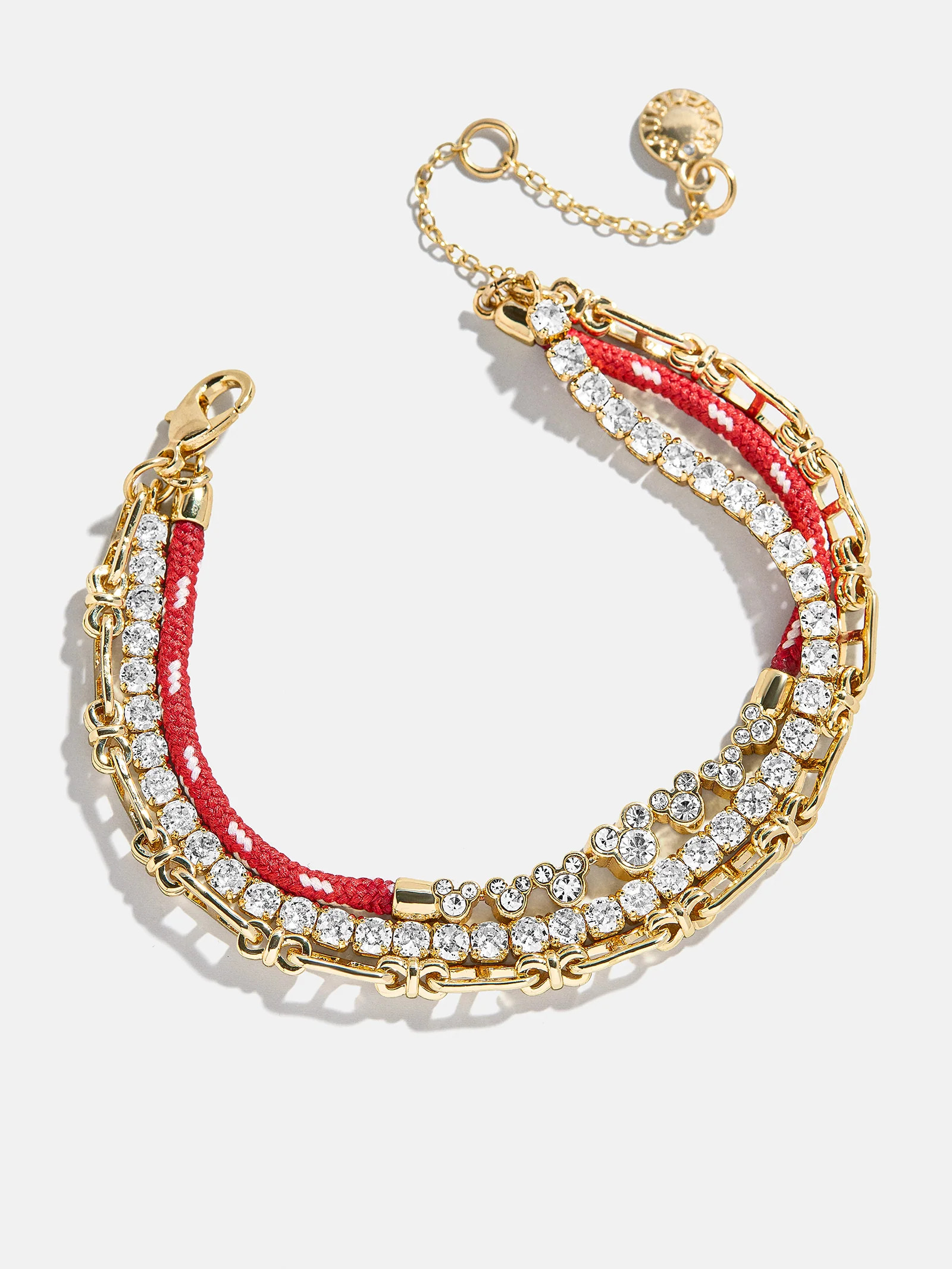 Disney Mickey Mouse Layered Bracelet - Gold/Red | BaubleBar