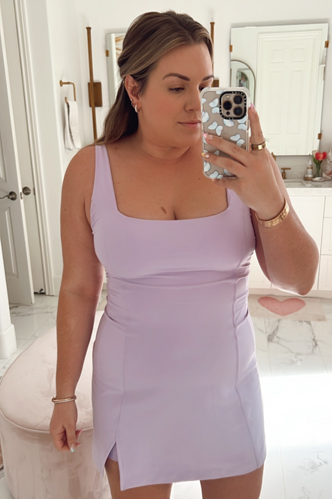 curvy athleisure tennis dress! wearing size large and has built in shorts + bra 

#LTKfit #LTKunder100 #LTKcurves