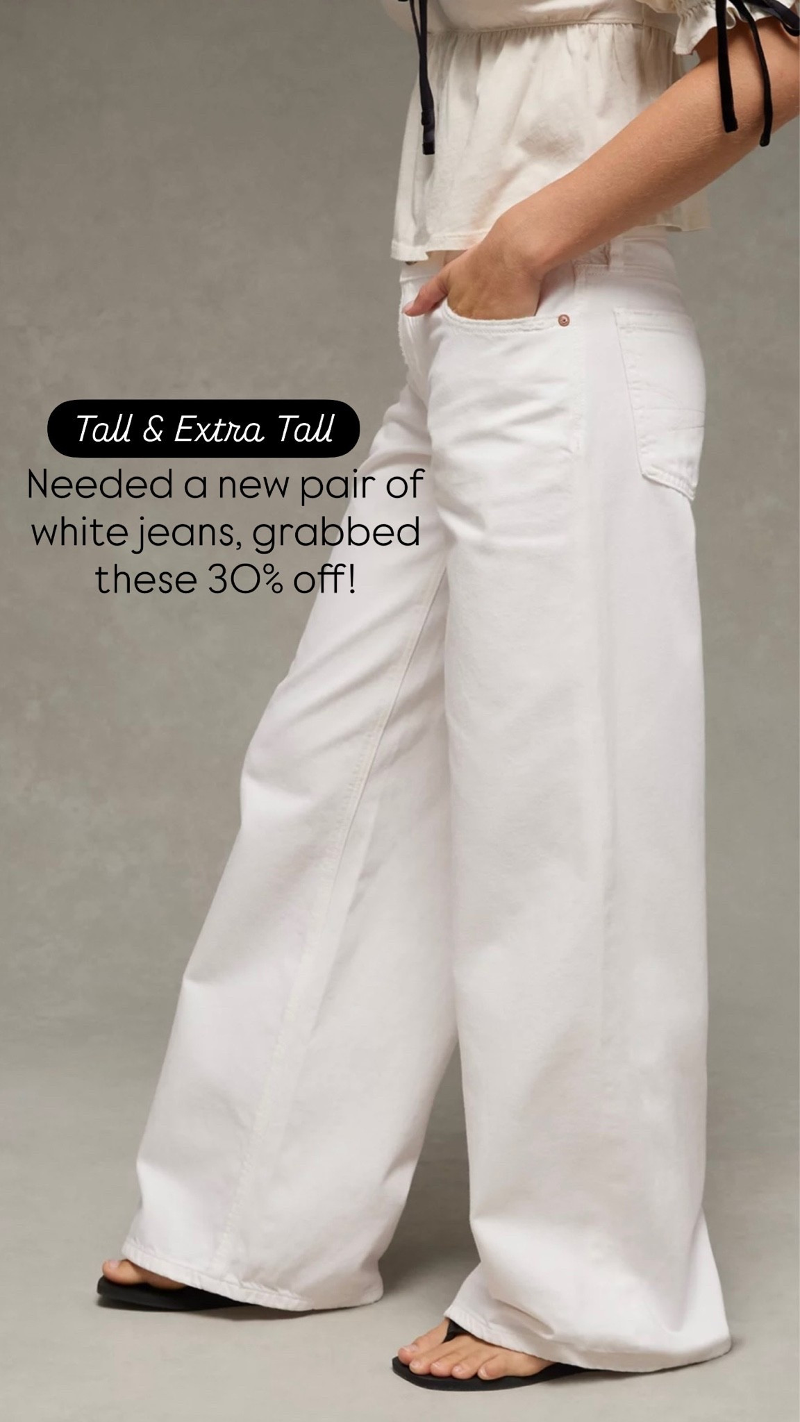 Tall and extra tall, white wide leg jeans

#LTKTall #LTKSaleAlert #LTKMidsize