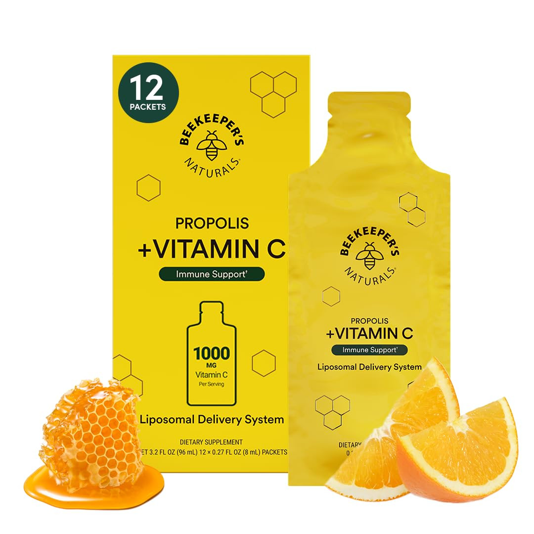 Propolis Liposomal Vitamin C by Beekeeper's Naturals, 1000mg Vitamin C, Propolis & Organic Honey,... | Amazon (US)