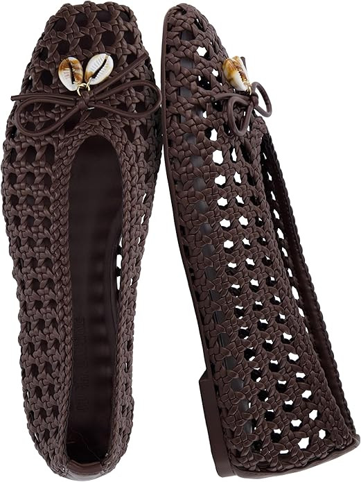 CUSHIONAIRE Witty Hand Woven Ballet Flats for Women, Comfortable Pointed Toe Flat Shoes with Bow ... | Amazon (US)
