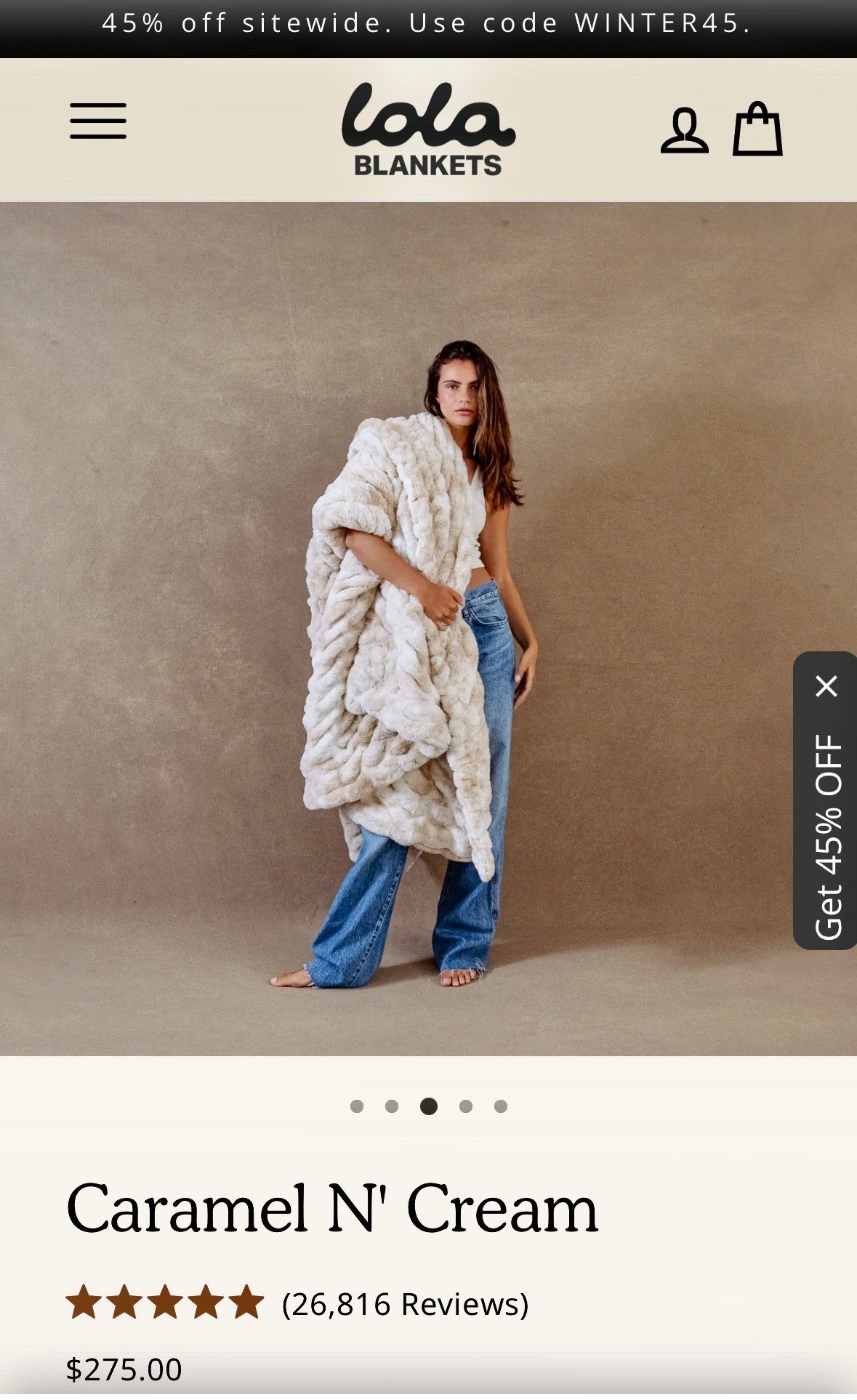 I’ve been influenced!!

After seeing so many influencers share the super soft and luxurious Lola Blanket , I just had to purchase as the entire site is now 45% off!! 🥳

I wanted to share before the sale ends. I’ll post it as soon as it arrives. I’m so excited! 

#LTKOver40 #LTKHome