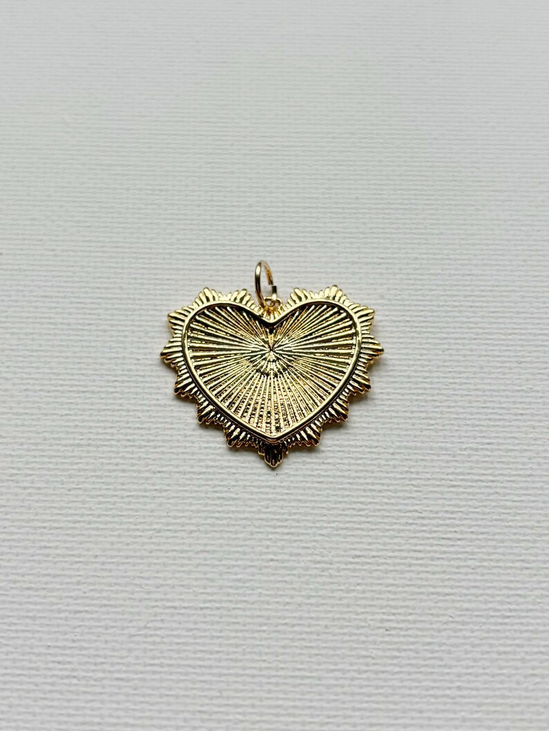 Gold Heart Pendant Heart Medallion Pendant Interchangeable Charm - Etsy | Etsy (US)