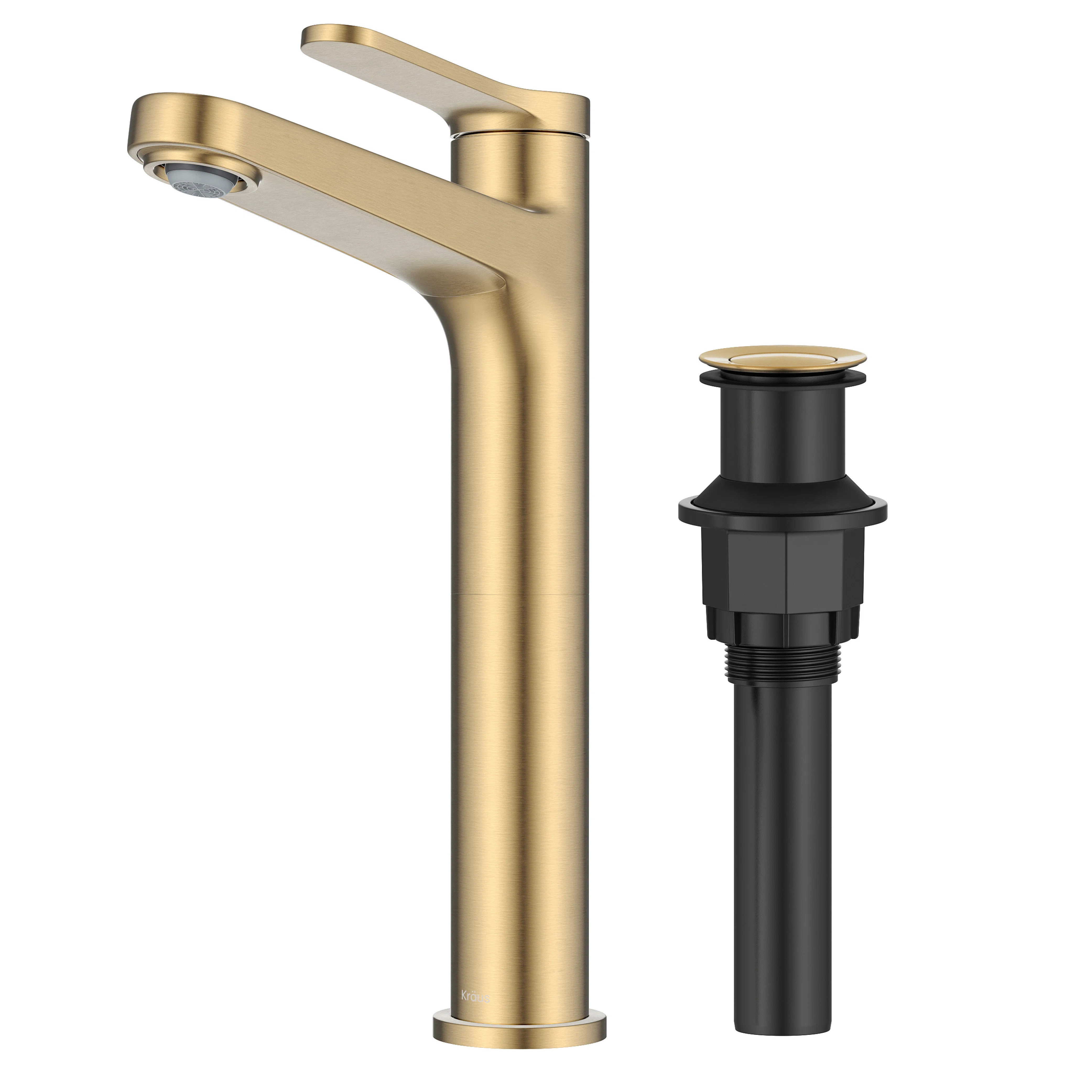KRAUS Indy Bathroom Faucet For Vessel Sink In Spot-Free With Single Handle, Pop Up Drain And Supp... | Wayfair North America
