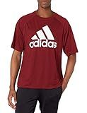 adidas mens Short Sleeve Clima Tee Collegiate Burgundy/White XX-Large | Amazon (US)