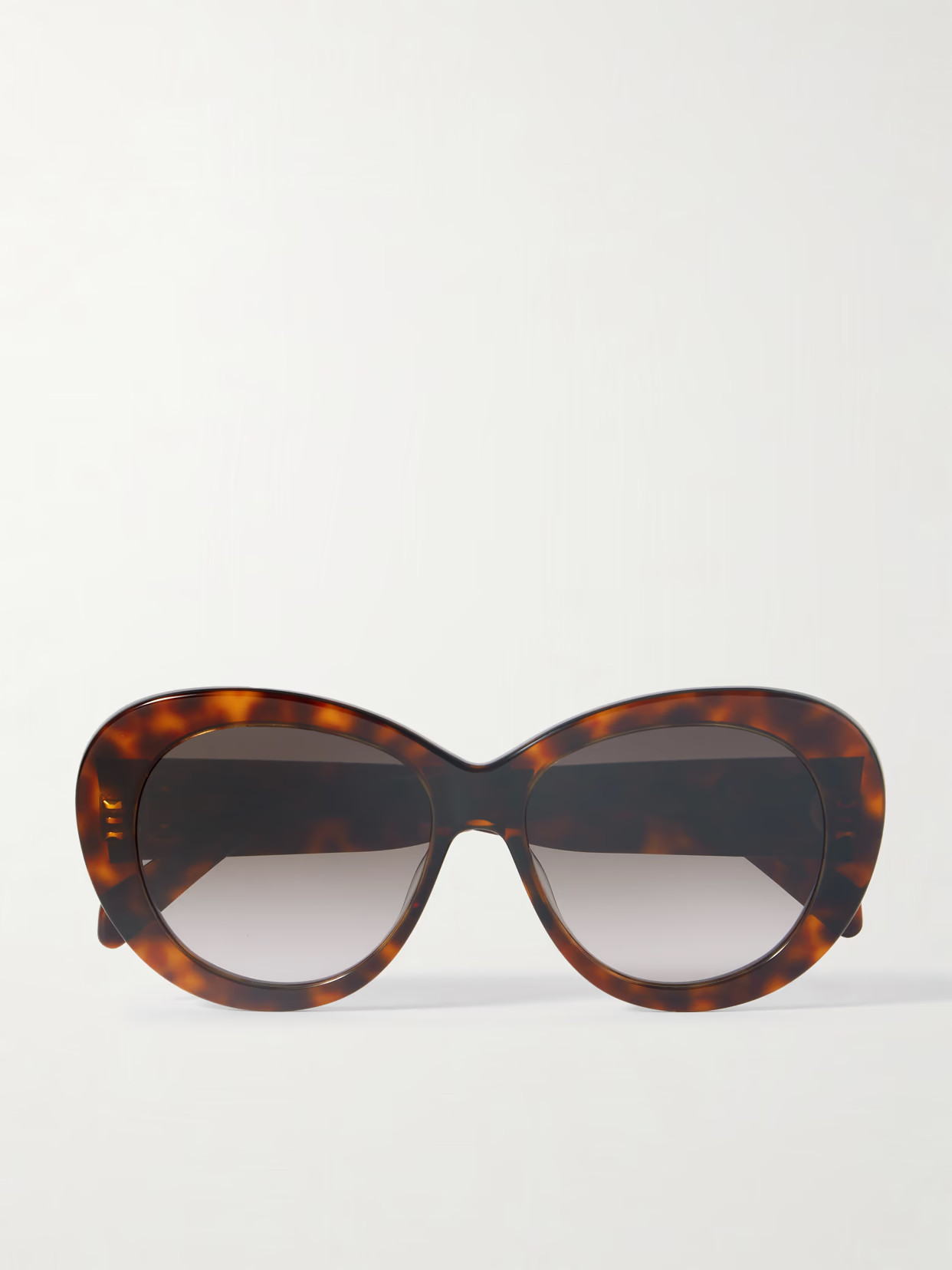 CELINE Eyewear - Triomphe Round-frame Tortoiseshell Acetate Sunglasses - Brown | NET-A-PORTER (US)