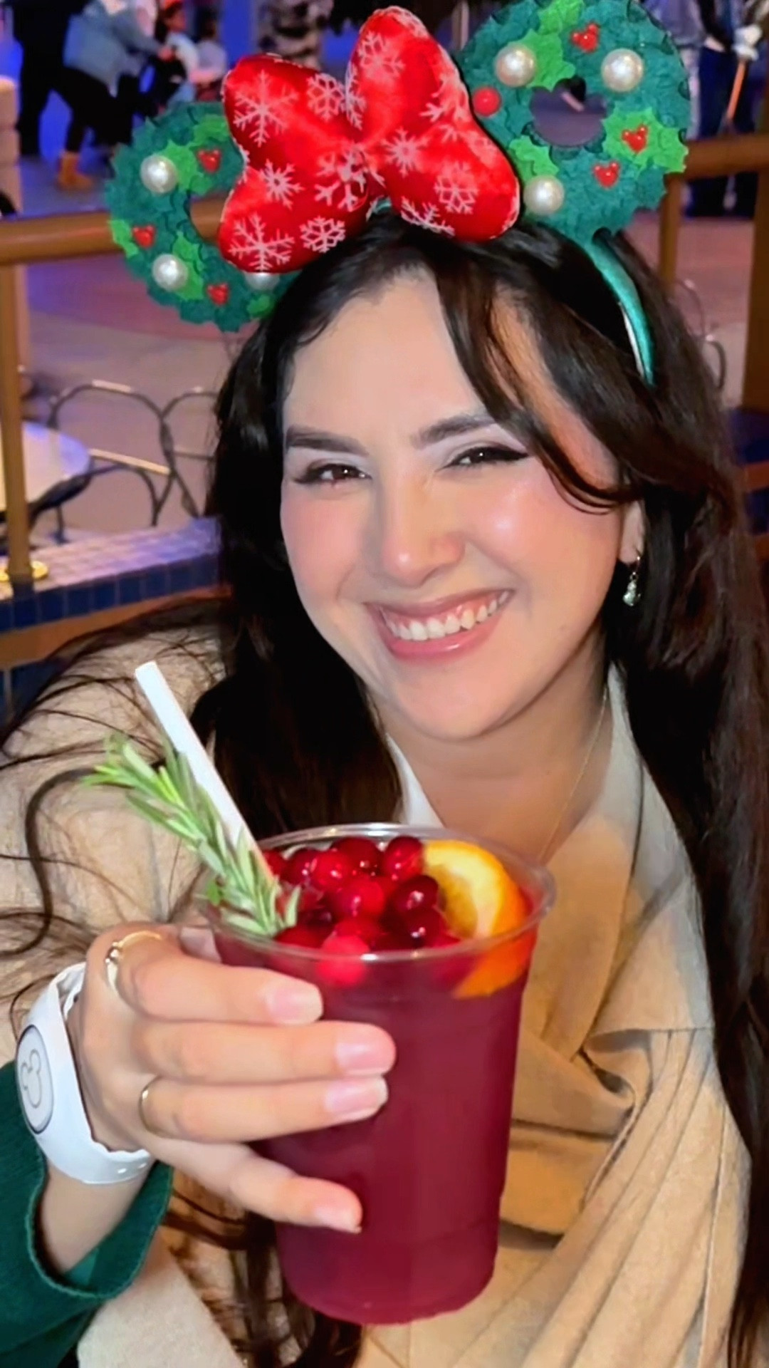 Celebrating the holiday season at the Disneyland resort is always so magical! 🥰

I wore my festive long sleeve green dress shirt with my tan wrap sweater for a more elegant look. ✨

I love accessorizing my Disney style outfits with Mickey Mouse gold jewelry and a fun pair of Christmas Mickey Mouse ears 🎄🐭

If you’re planning a trip here make sure to grab this holiday punch at the galactic grill you won’t regret it 😋

Need more Disney holiday outfit inspo? Lmk in the comments & I’d be happy to share more 🫶🏼

Disney Christmas outfit, Disney holiday eras, Disney Christmas style, Disney gold jewelry, Angie’s magical style, Disney holiday gift ideas, colourpop, baublebar, holiday makeup 

#LTKvlog #LTKHoliday #LTKootd