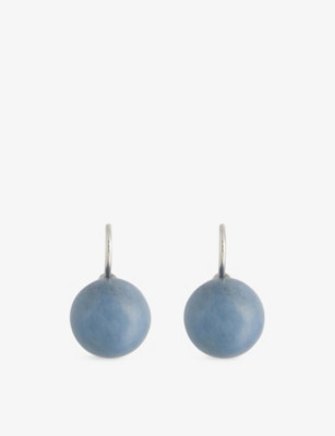 Sphere Stone 925 Sterling-Silver and Angelite Drop Earrings | Selfridges