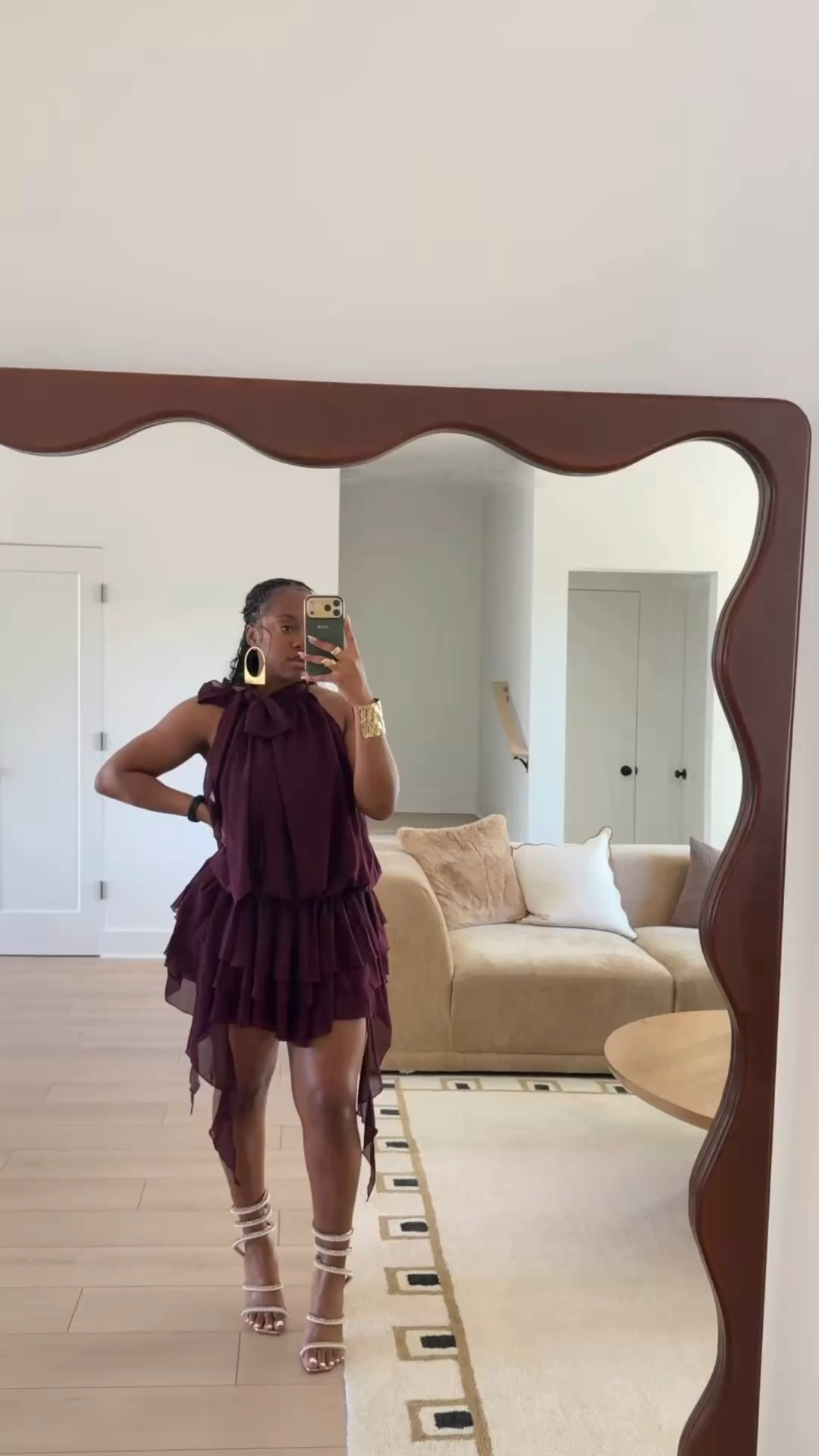 Amazon Burgundy Halter Neck Chiffon Romper 

 #LTKgrwm #LTKootd #LTKOver40