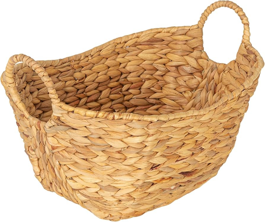 Household Essentials Water Hyacinth Basket with Handles | Amazon (US)