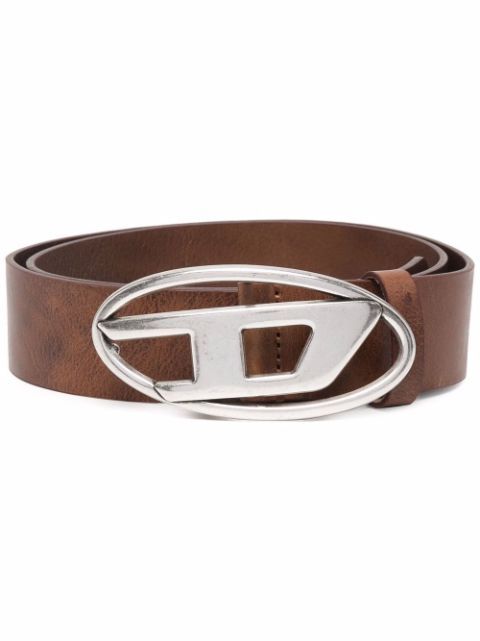 Diesel logo-lettering Leather Belt - Farfetch | Farfetch Global