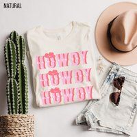 Howdy Shirt - Cute Western Cowgirl Cowboy Tshirts, Yall, Nashville Texas Tees, Womens Shirt, Hey Gra | Etsy (US)