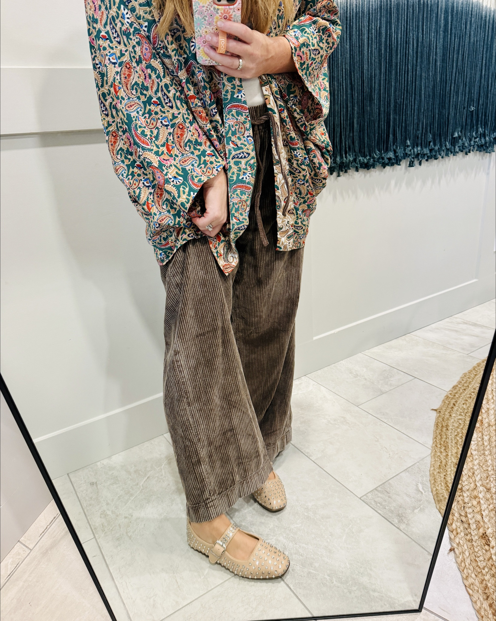 I wanted to try this studded ballet / Mary Jane shoe trend while spending very little. These studded nude flats were less than 12 bucks!

I normally wear a 7.5 and I got an 8, and they fit great! Think I'll go back for the black pair

Pants are american eagle, they are soft, stretchy, and not too thick. I'm wearing my normal medium!

#LTKSaleAlert #LTKShoeCrush #LTKFindsUnder50