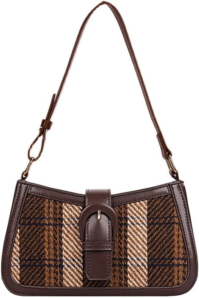 RTGGSEL Star Houndstooth Checkered Pattern Shoulder Bags for Women Crescent Crossbody Hobo Handba... | Amazon (US)