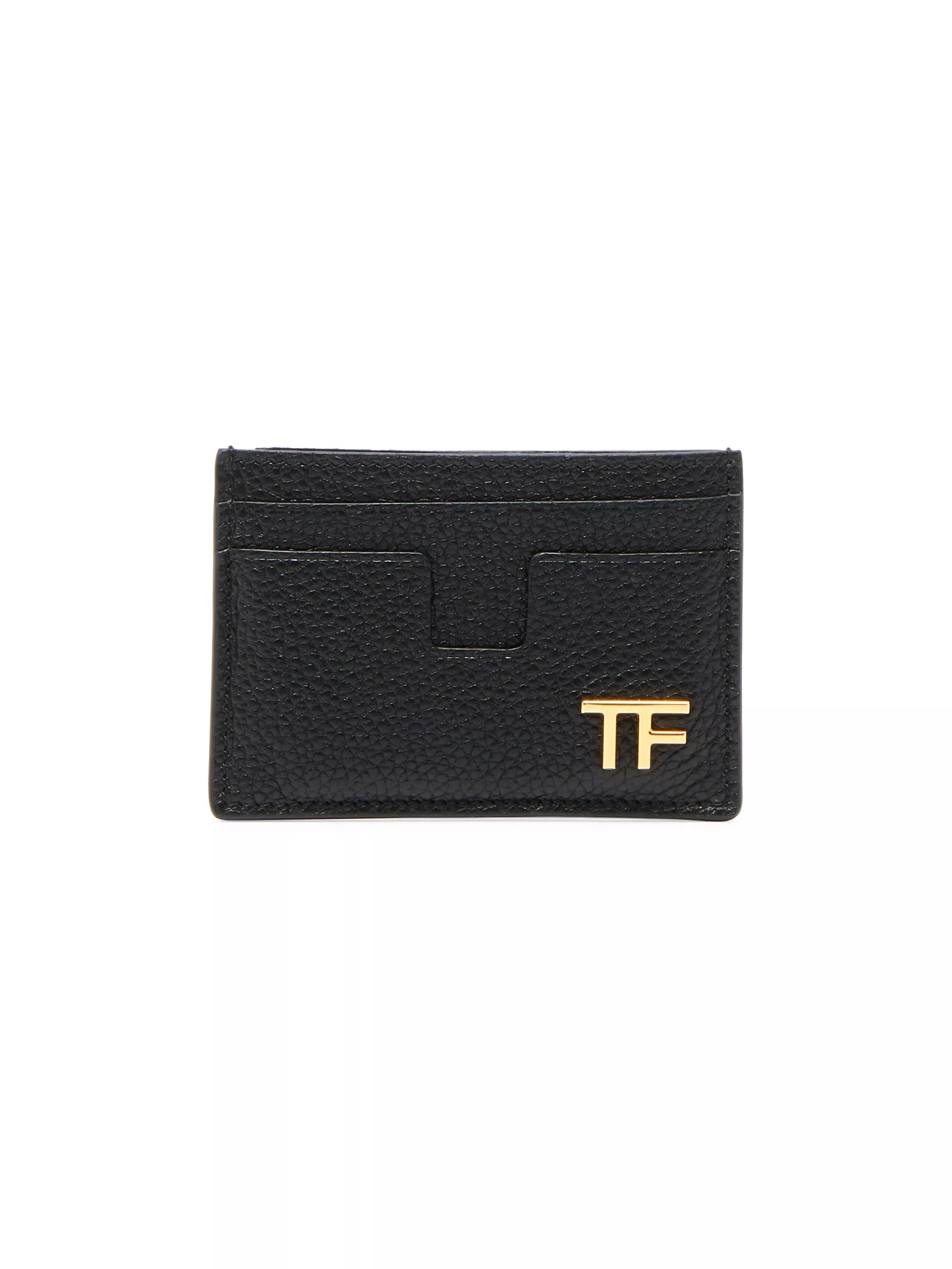 T Line Classic Leather Card Holder | Saks Fifth Avenue