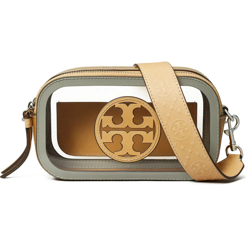 Tory Burch Mini Miller Clear Crossbody Bag in Beige/clear at Nordstrom | Nordstrom