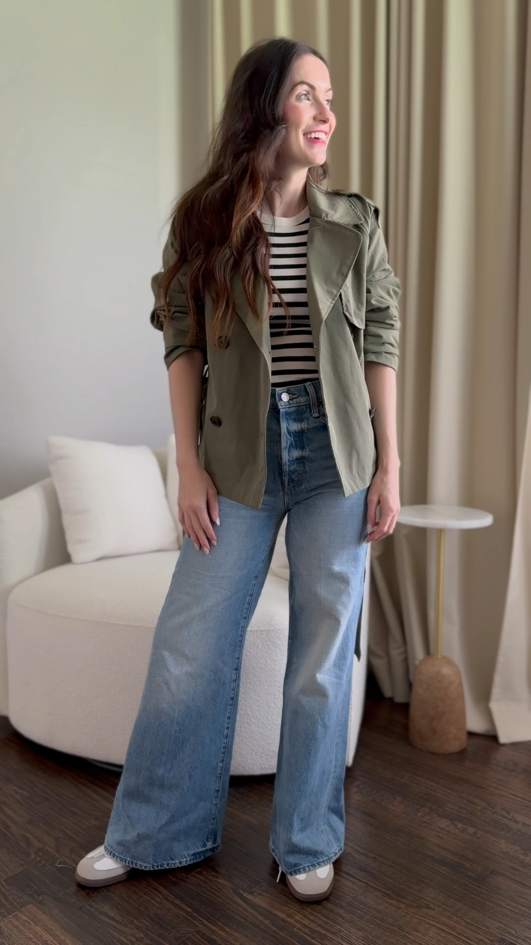 Cropped trench coat, Target fashion, mother denim, travel outfit, summer outfit, denim, striped tanks. Tank tops 

#LTKOver40 #LTKStyleTip #LTKFindsUnder50