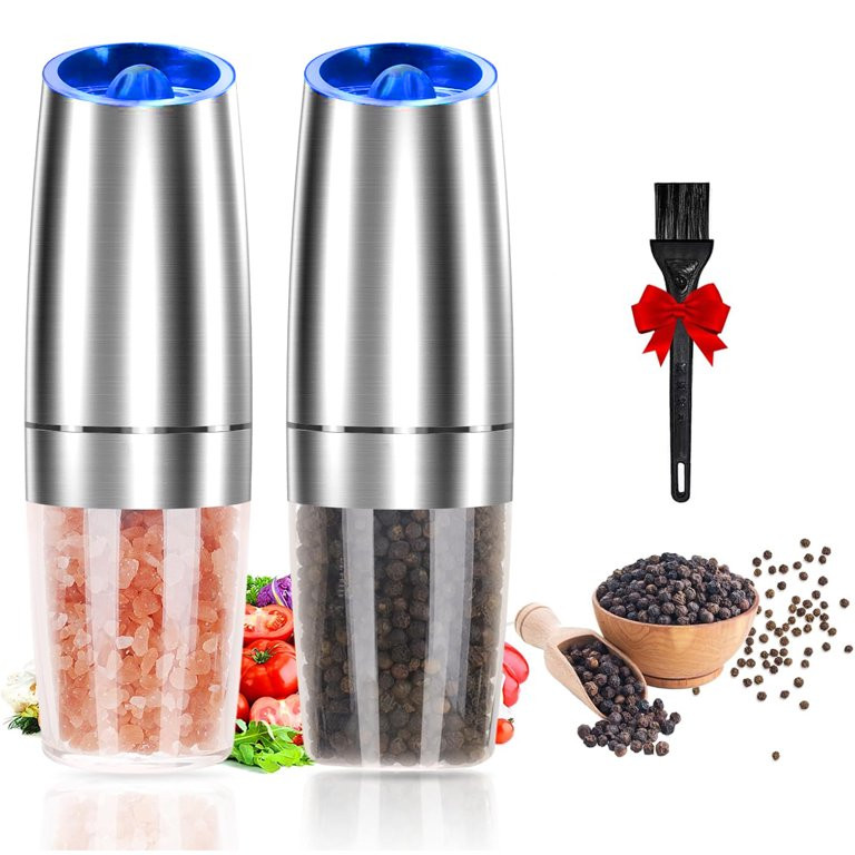Behome 2 Pack Electric Salt and Pepper Grinder Set, Automatic Gravity Salt and Pepper Mill with A... | Walmart (US)
