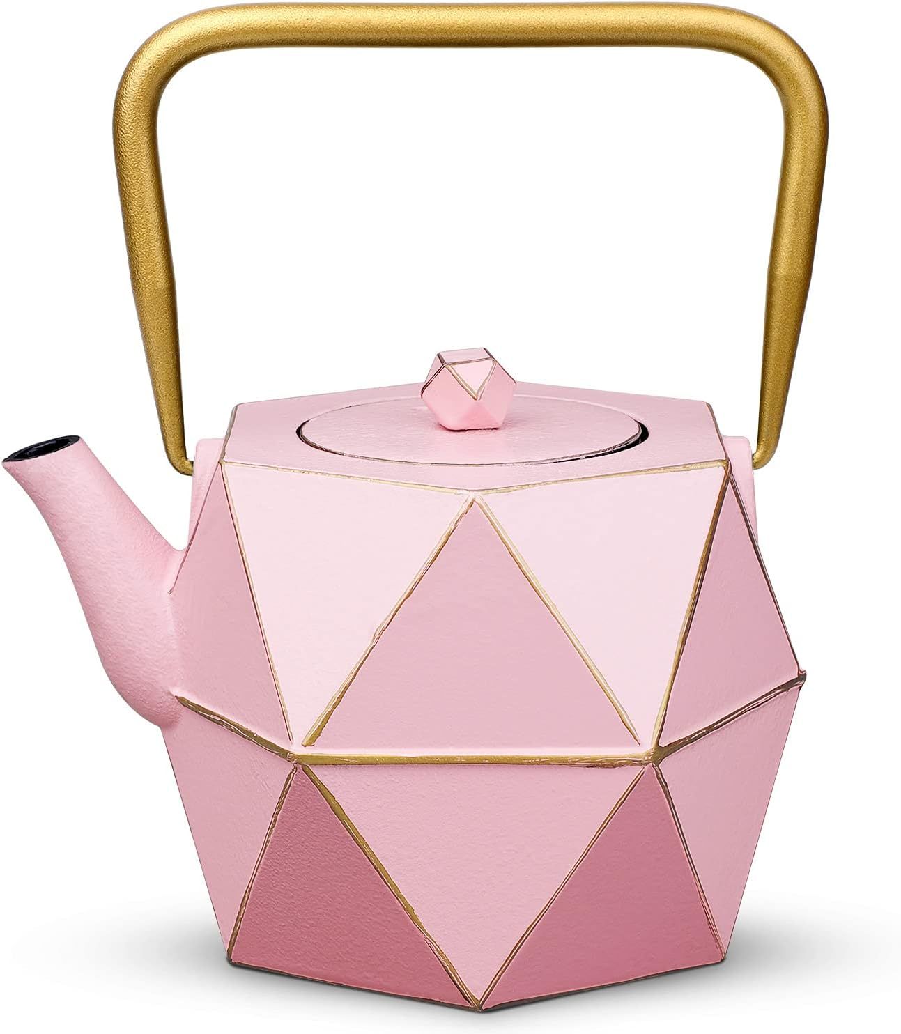 Toptier Cast Iron Teapot, Stovetop Safe Japanese Cast Iron Tea Kettle, Diamond Design Tea Pot wit... | Amazon (US)