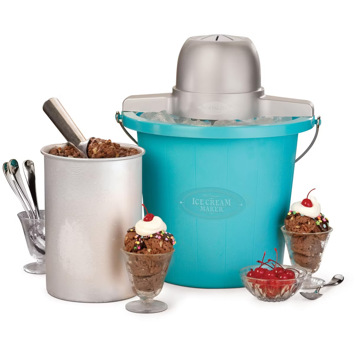 Nostalgia PICM4BG 4-Quart Electric Ice Cream Maker with Easy-Carry Handle | Target