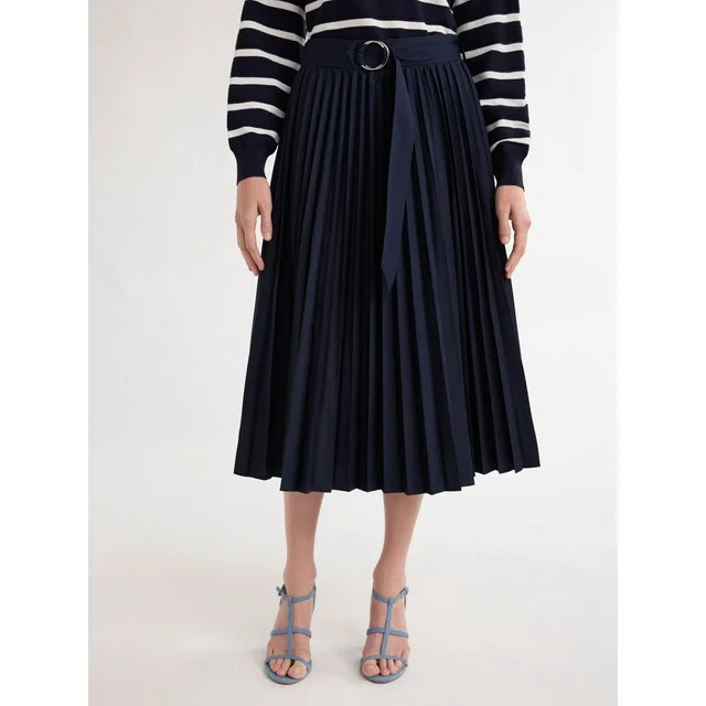 Free Assembly Women's Sunburst Pleat Maxi Skirt, Sizes XS-XXXL | Walmart (US)