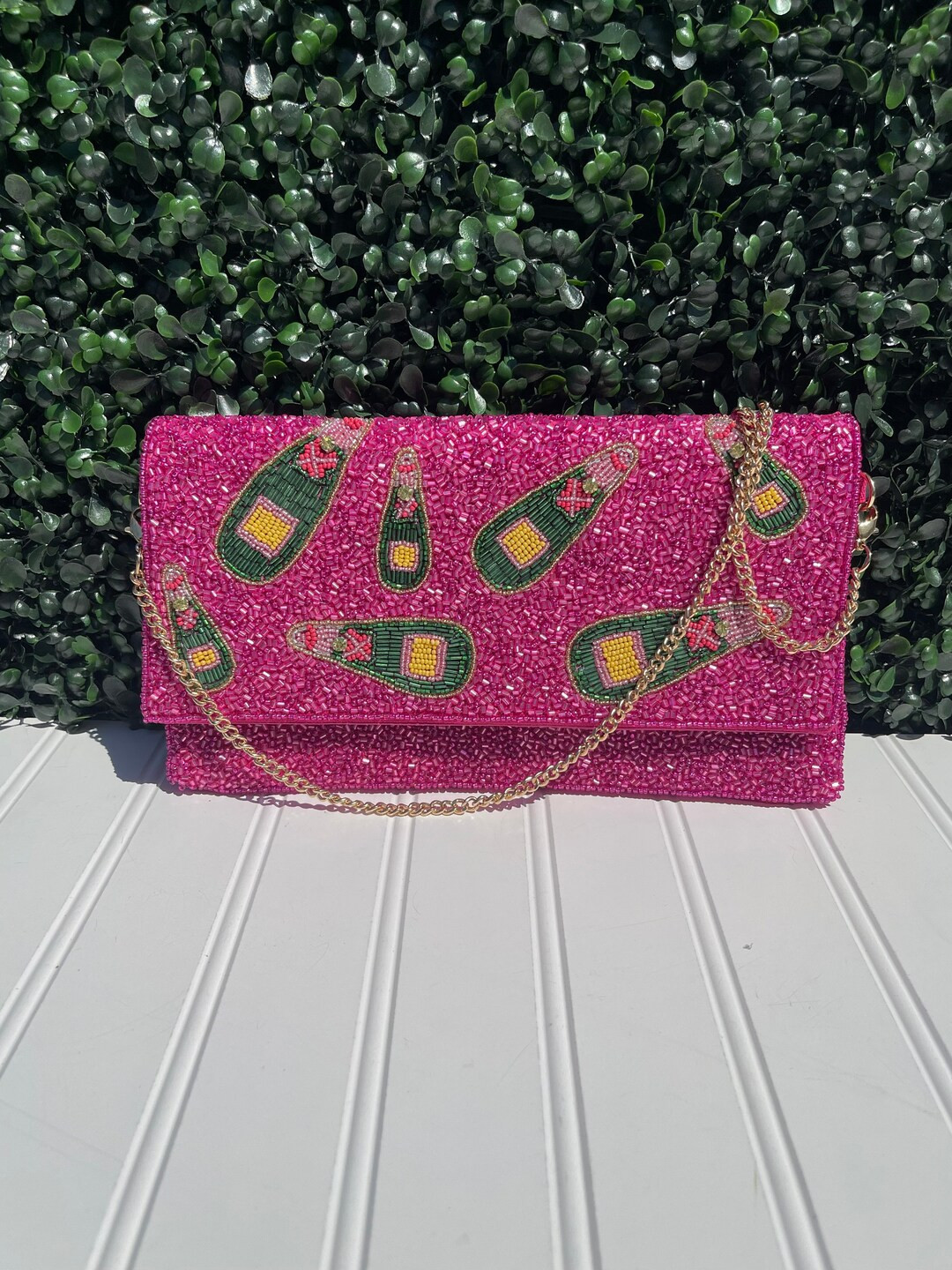 Champagne Beaded Clutch Purse Beaded Clutch Purse Party - Etsy | Etsy (US)