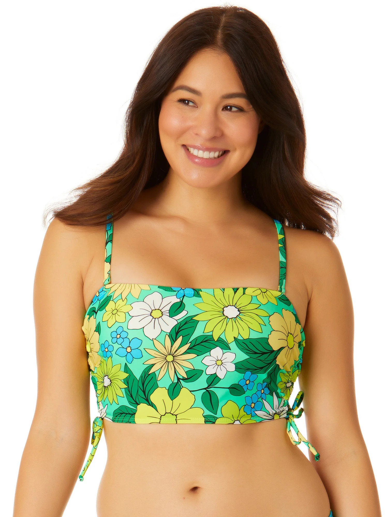 No Boundaries Juniors Retro Floral Tankini Top - Walmart.com | Walmart (US)