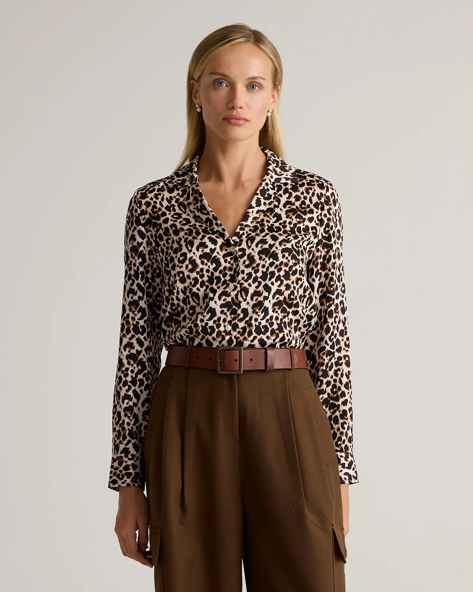 Washable Stretch Silk Notch Collar Blouse | Quince