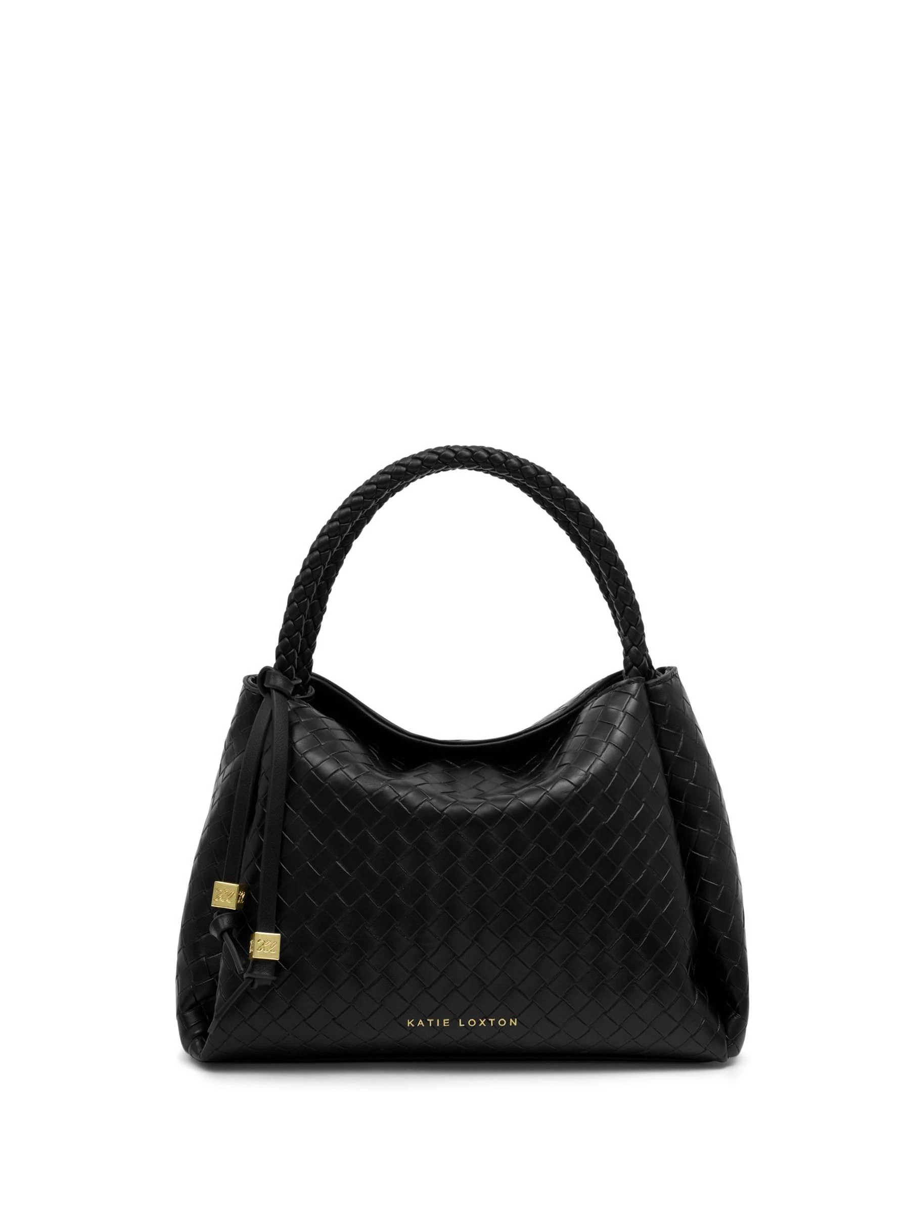 Katie Loxton Katie Loxton Black Nova Woven Texture Top Handle Bag | Next EU