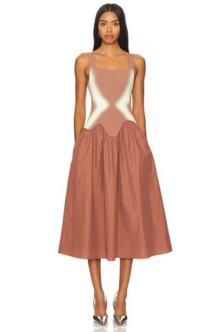PH5 Mushu Mixed Media Tank Dress in Cozy Brown from Revolve.com | Revolve Clothing (Global)