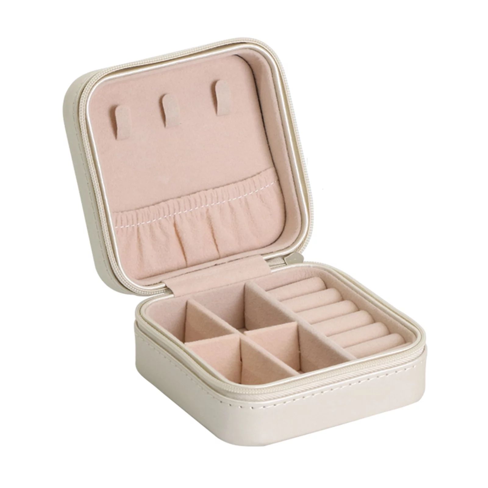 Small Portable Travel Jewelry Box Organizer Storage Case for Rings Earrings Necklaces - Walmart.c... | Walmart (US)