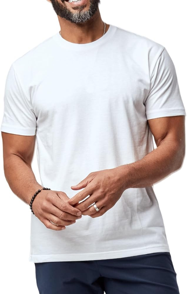 Fresh Clean Threads Mens Crew Neck T-Shirt - Pre Shrunk Soft Fitted Premium Tee - Men’s T-Shirt... | Amazon (US)