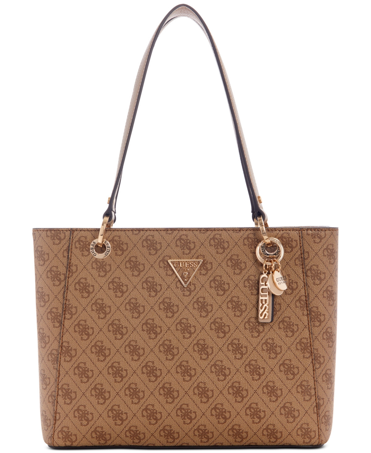 Guess Noelle 4-g Logo Basique Double Compartment Tote - Latte Logo | Macy's