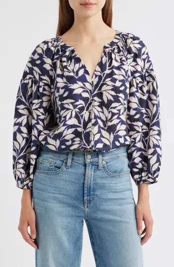 Rails Vasia Print Top in Navy Vines at Nordstrom Rack, Size Small | Nordstrom Rack