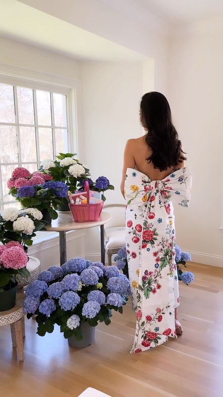 Kat Jamieson wears an Alexia Maria dress. Gown, spring wedding, wedding guest dress, Easter outfit, floral dress, hydrangeas, formal, party. 

#LTKparties #LTKshoecrush #LTKwedding