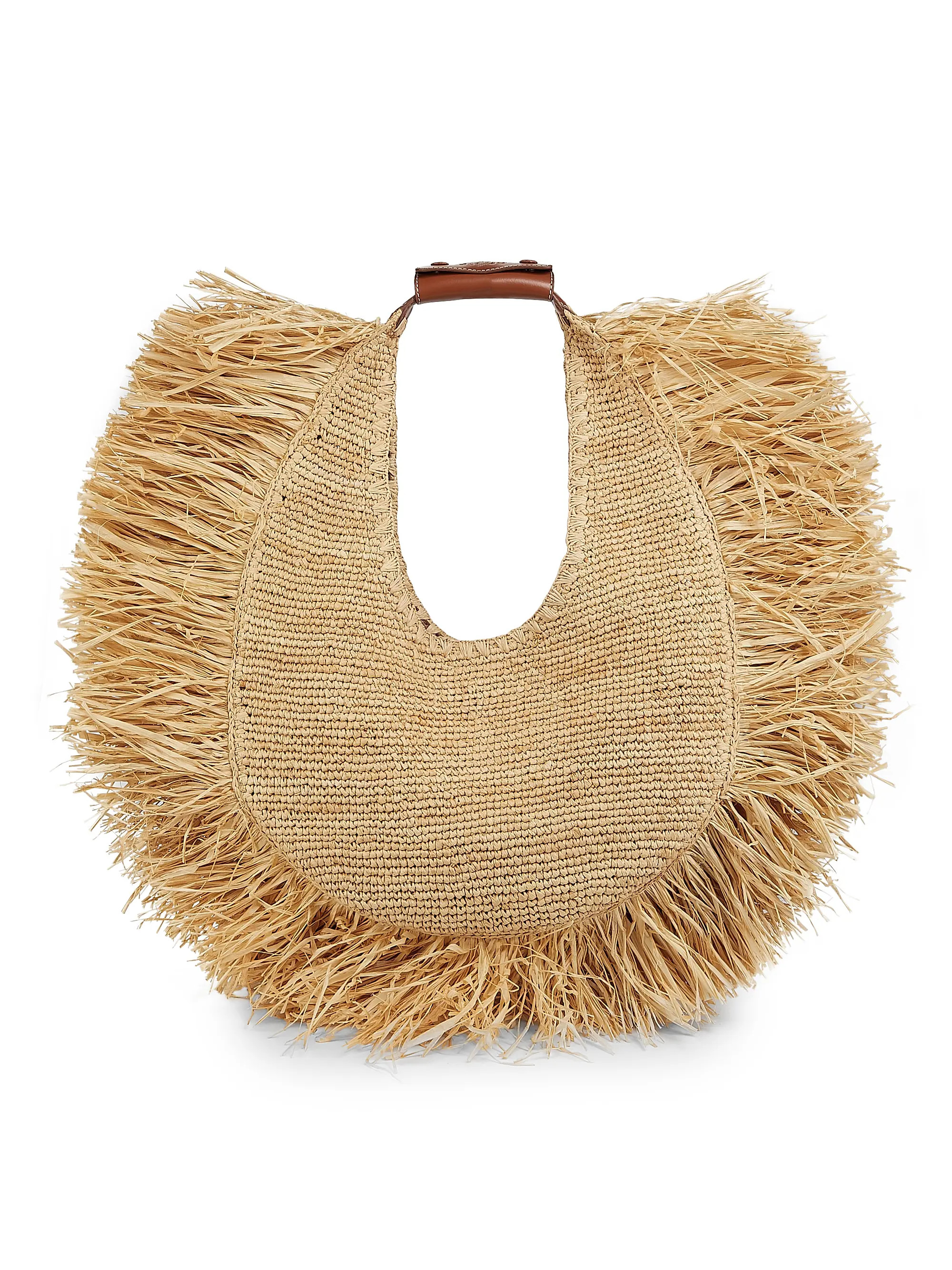 StaudLarge Moon Raffia Hobo Bag | Saks Fifth Avenue