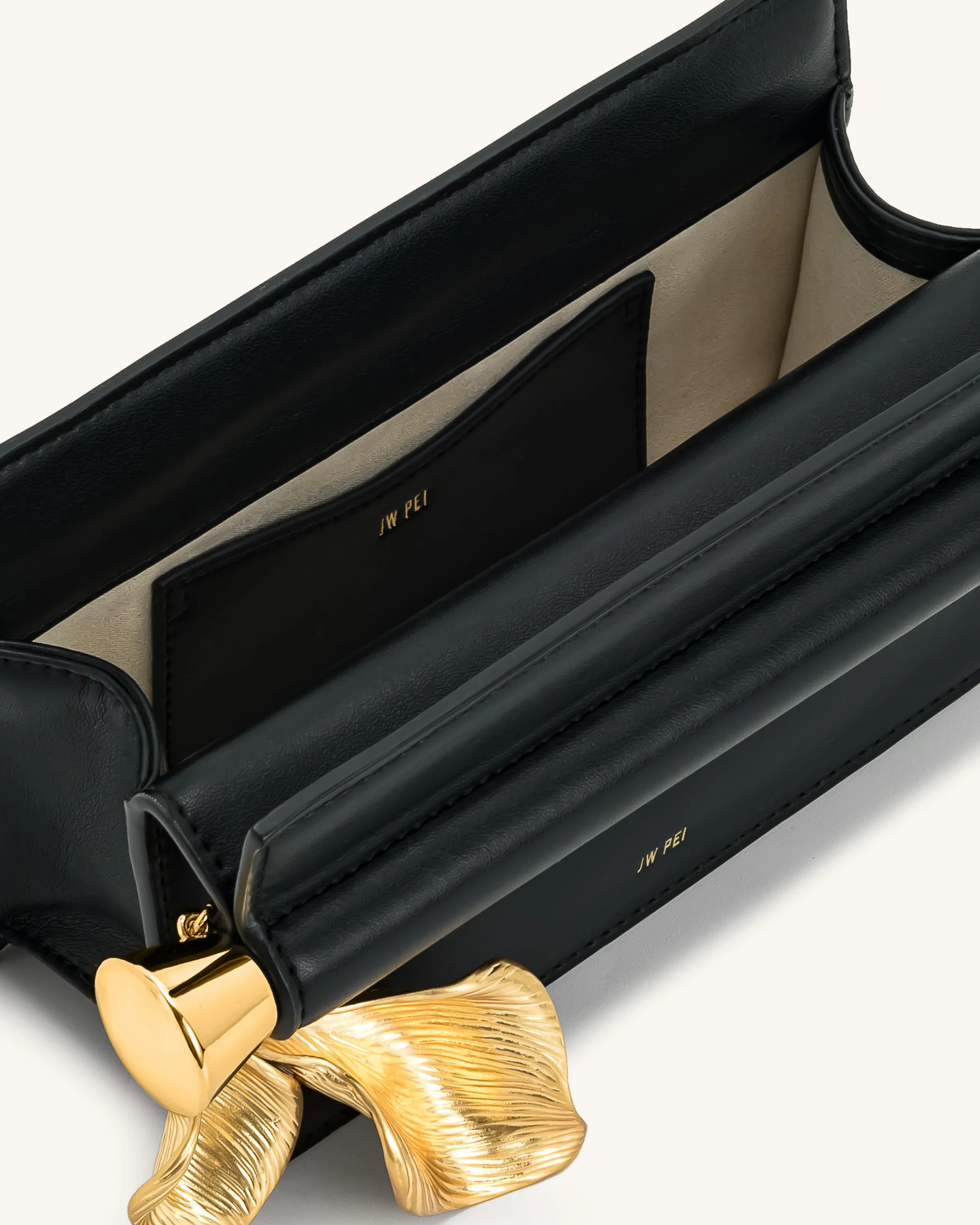 Holly Metal Pendant Embellished Clutch - Black | JW PEI US