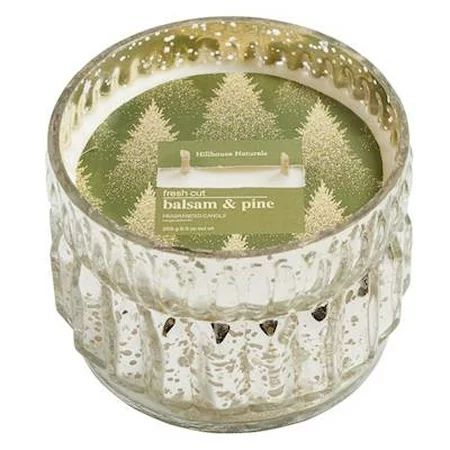 FRESH CUT BALSAM and PINE 2-Wick Mercury Glass 15 oz Scented Jar Candle | Walmart (US)
