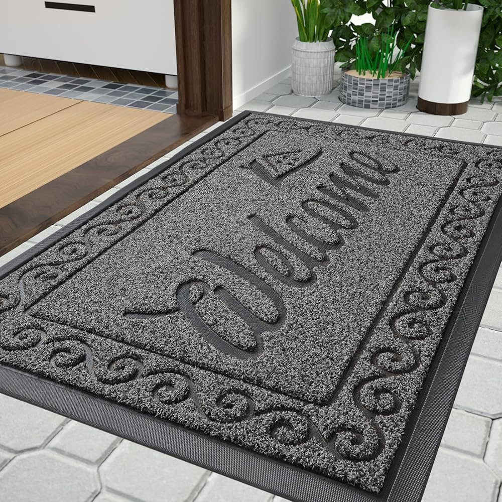 Yimobra Welcome Front Door Mat, Heavy Duty Easy Clean Doormat Indoor Outdoor, Waterproof Quick Dr... | Amazon (US)