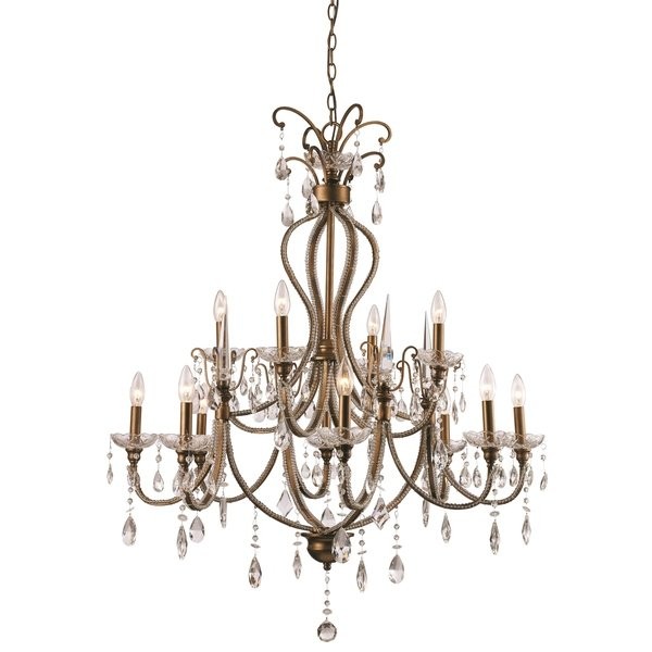 Juglans Antique Gold 12-light Chandelier | Bed Bath & Beyond