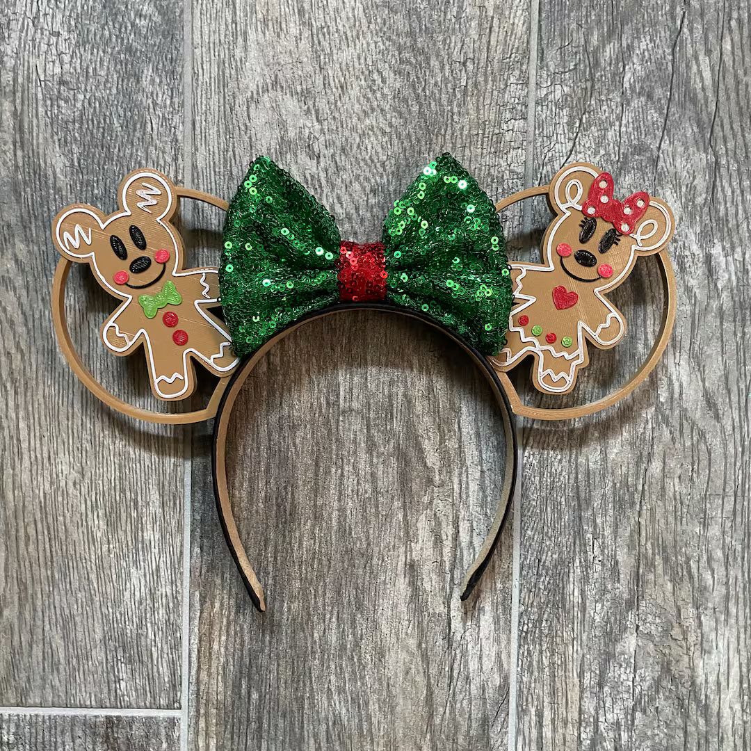 Gingerbread Pals 3D Mouse Ears - Etsy | Etsy (US)