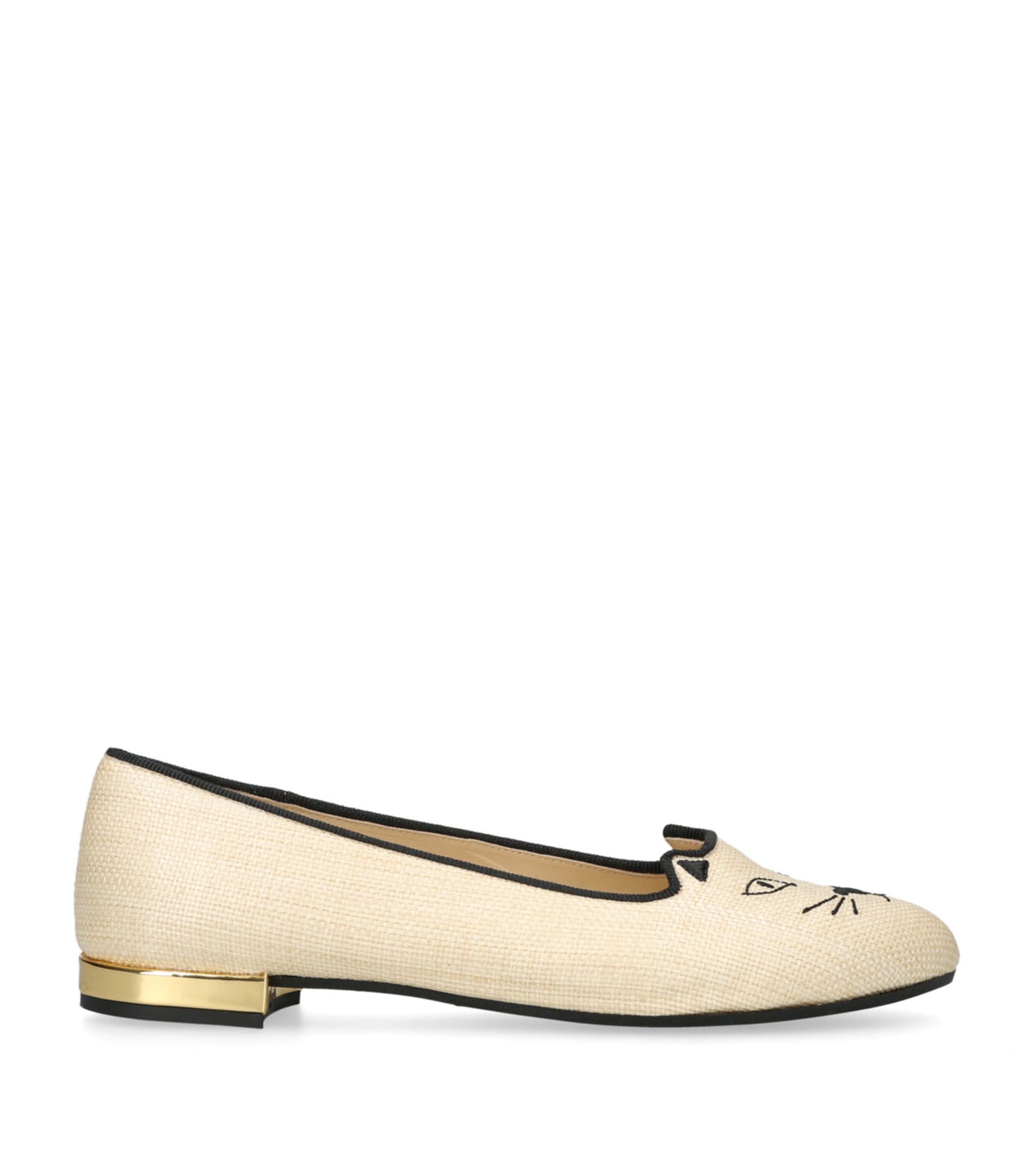 Raffia Kitty Ballet Flats | Harrods