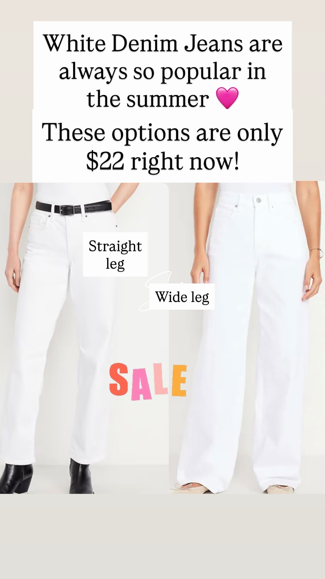 White jeans are on sale right now for $22 at Old Navy

#LTKSaleAlert