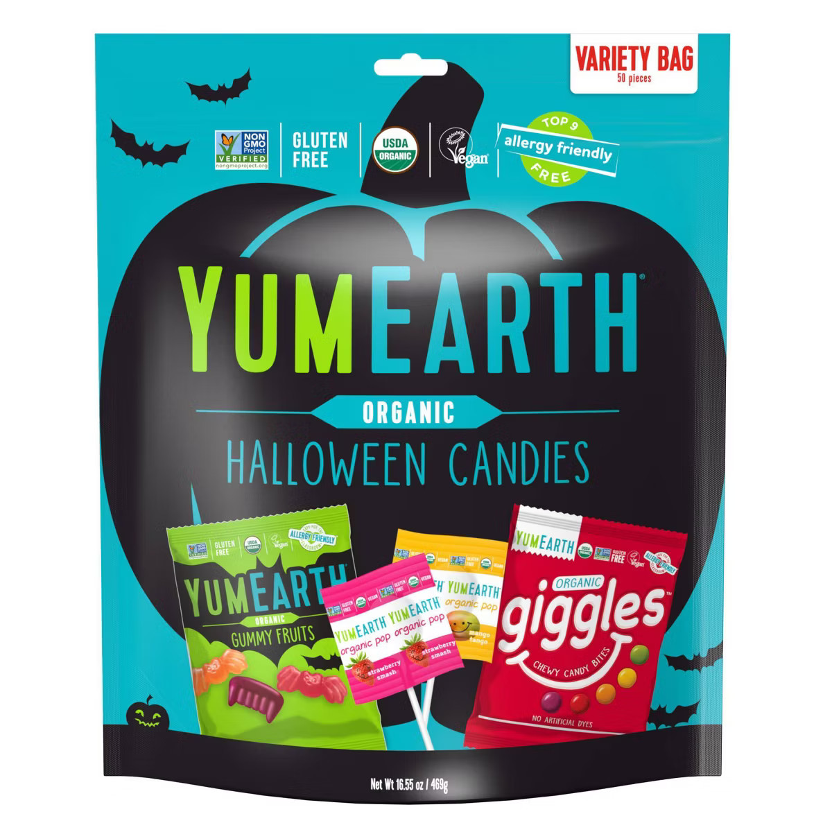YumEarth Halloween Organic Candies Variety Bag - 16.55oz/50ct | Target