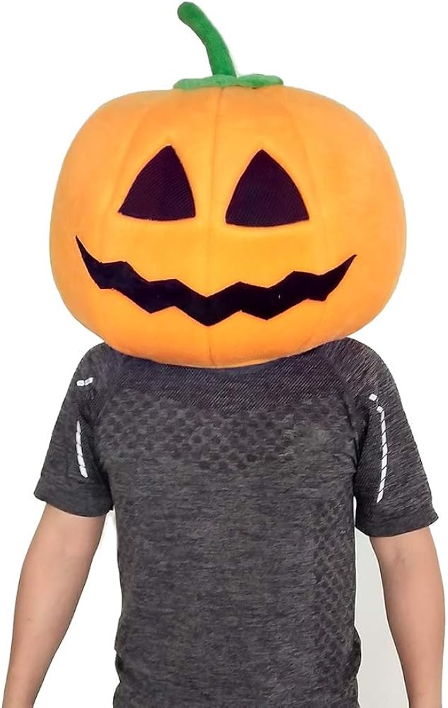 MatGui Halloween Plush Pumpkin Head Mask Mascot Costumes Adult Cartoon Costumes Yellow | Amazon (US)
